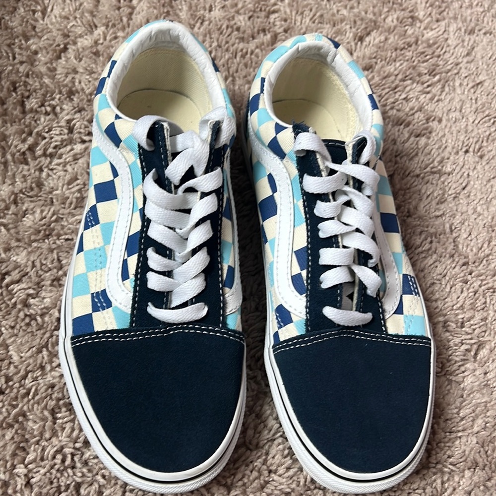 (Checkerboard) Blue Tropaz Vans